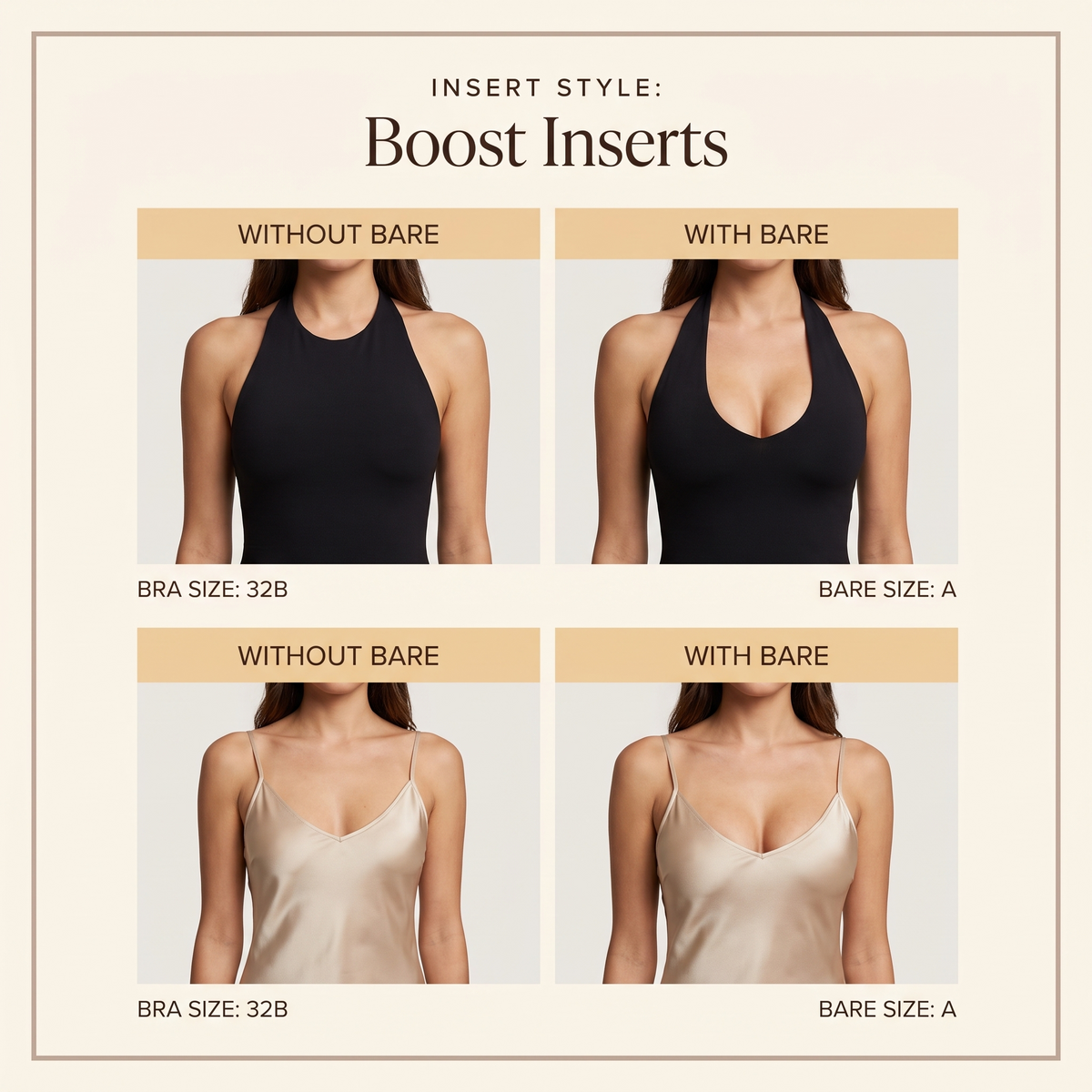 Without BARE vs with BARE — before and after results